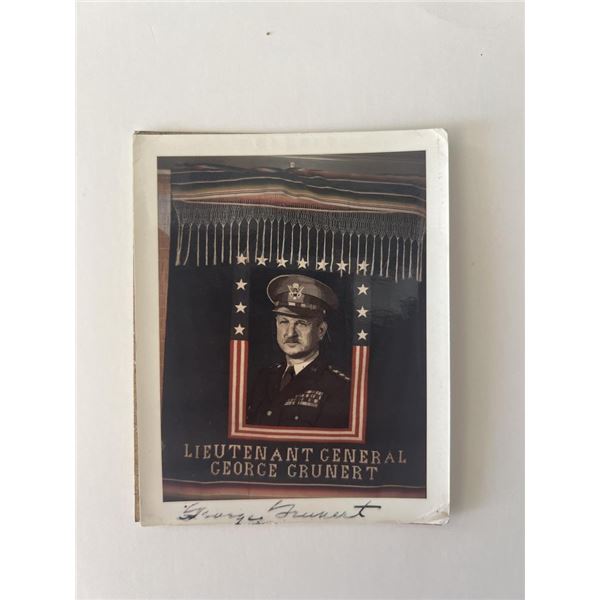 Lieutenant General George Grunert signed photo