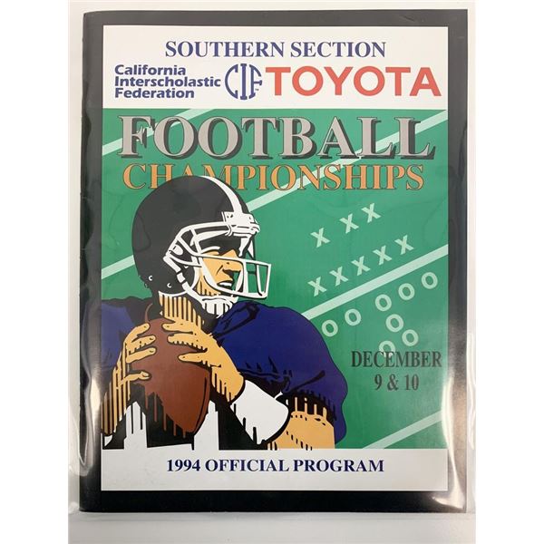 Football Championships Official Program Dec 9&10 1994