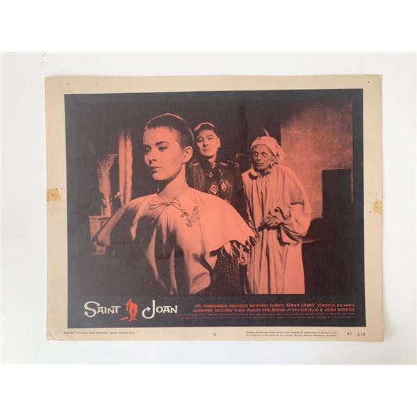 Saint Joan original 1957 vintage lobby card
