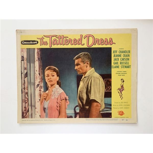 The Tattered Dress original 1957 vintage lobby card