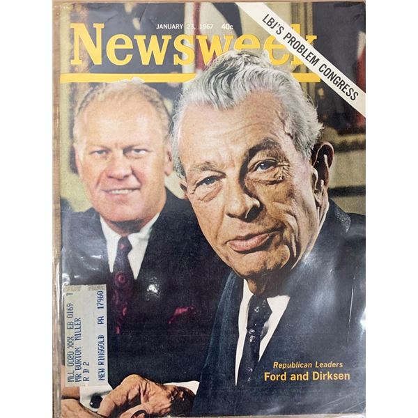 Newsweek Magazine 1967 Gerald Ford And Dirksen Issue