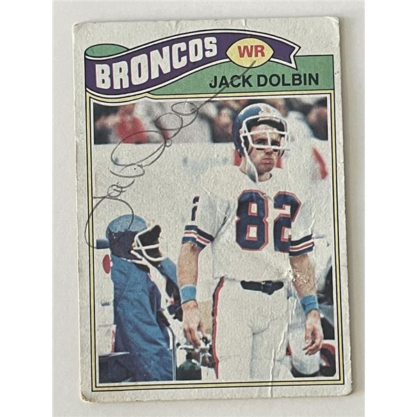 Denver Broncos Jack Dolbin 1997 Topps #113 signed trading card