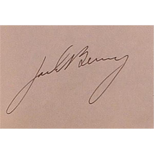 Jack Benny signature slip