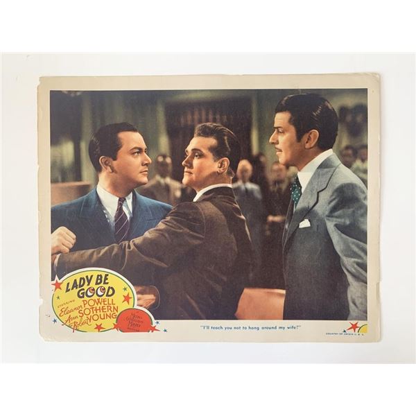 Lady Be Good original 1941 vintage lobby card