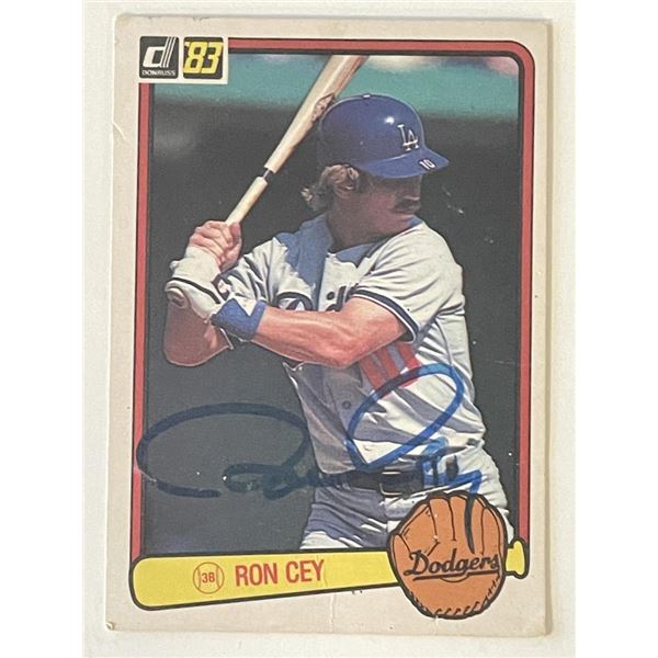 Los Angeles Dodgers Ron Cey 1982 Donruss #84 signed trading card