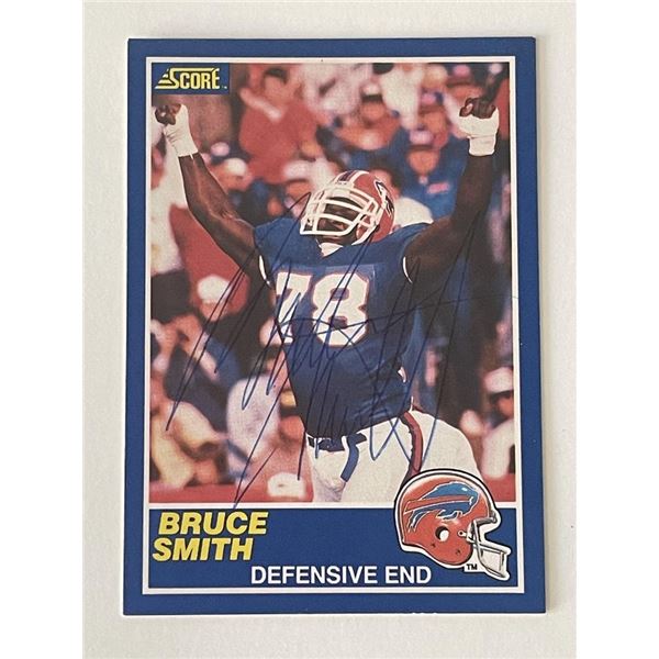 Buffalo Bills Bruce Smith 1989 Score #19 signed card