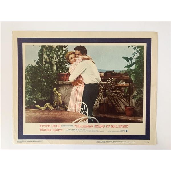 The Roman Spring of Mrs. Stone original 1962 vintage lobby card