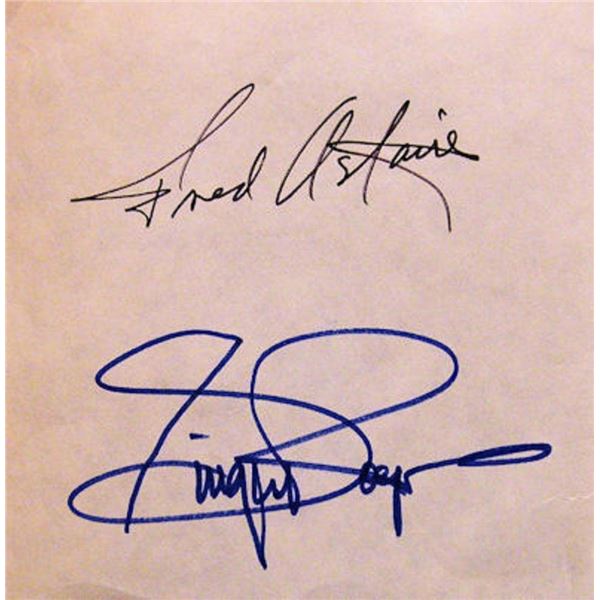 Fred Astaire and Ginger Rogers signature slip