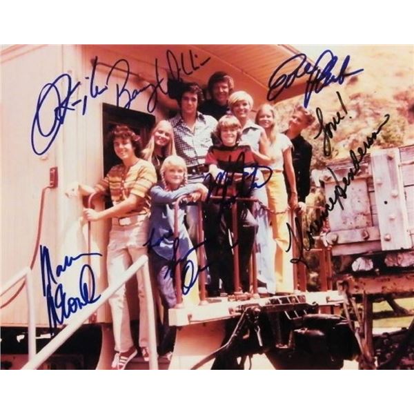 The Brady Bunch signed cast photo