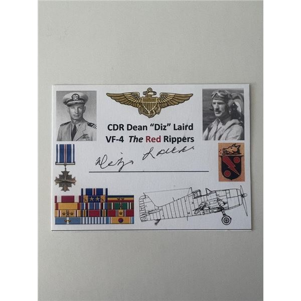 CDR Dean Laird signed autograph card