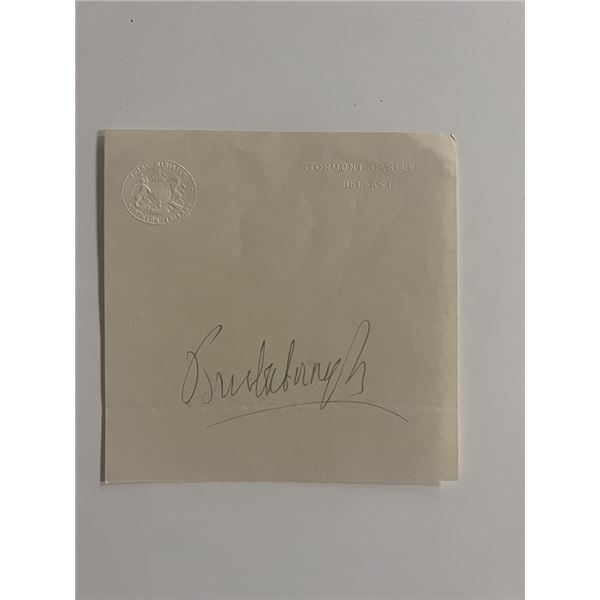 Prime Minister Basil Brooke, 1st Viscount Brookeborough signed envelope