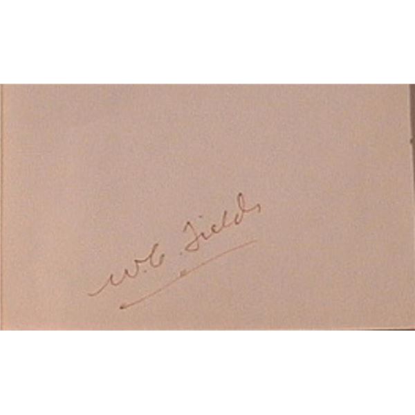 W.C. Fields signature slip