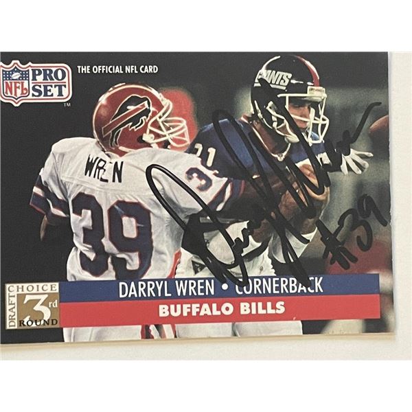 Buffalo Bills Darryl Wren signed 1991 NFL Pro Set #811 trading card