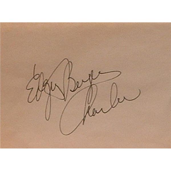 Edgar Bergen signature slip