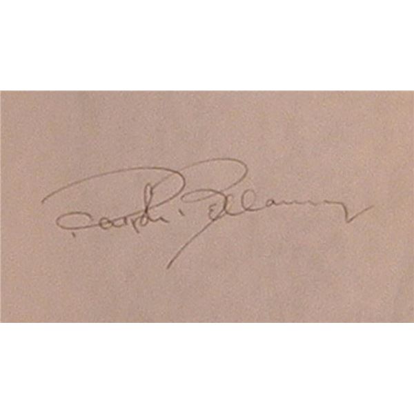 Ralph Bellamy signature slip
