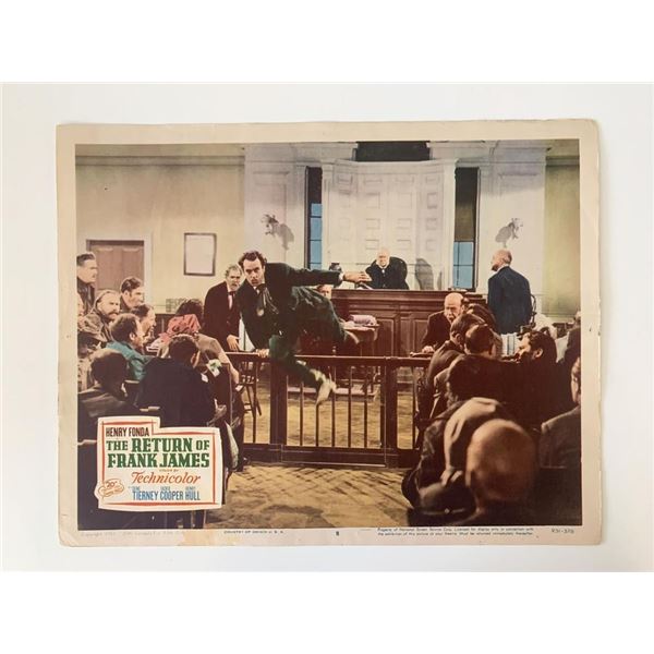 The Return of Frank James original 1940 vintage lobby card