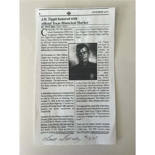 Sam Sosby signed print