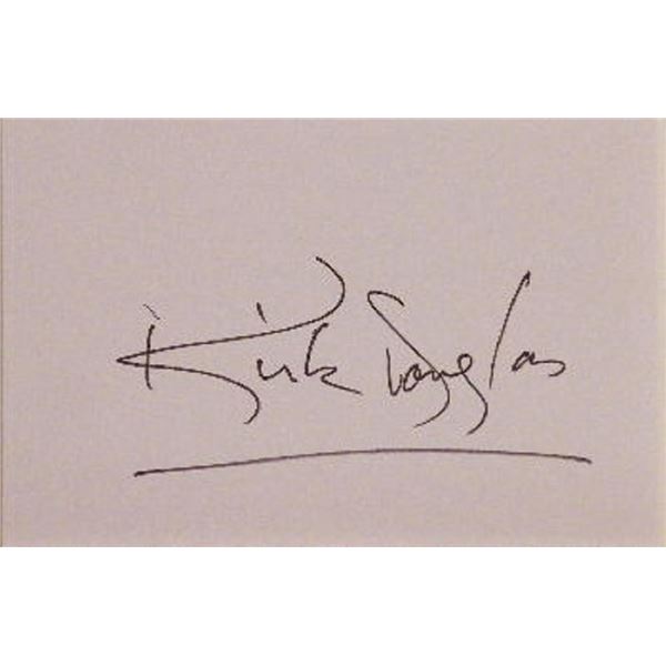 Kirk Douglas signature slip