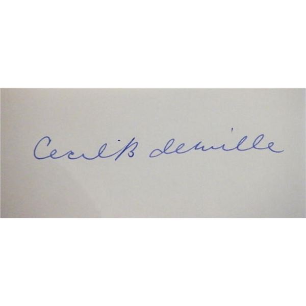 Cecil B. DeMille signature slip