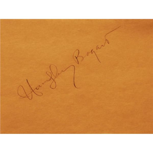 Humphrey Bogart signature slip