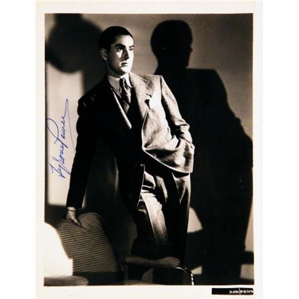 Tyrone Power signed movie still photo