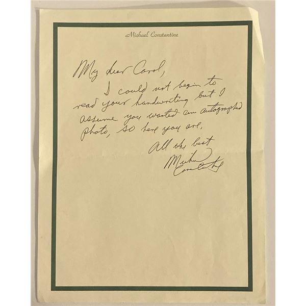 My Big fat Greek Wedding Michael Constantine signed letter