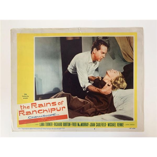 The Rains of Ranchipur original 1955 vintage lobby card