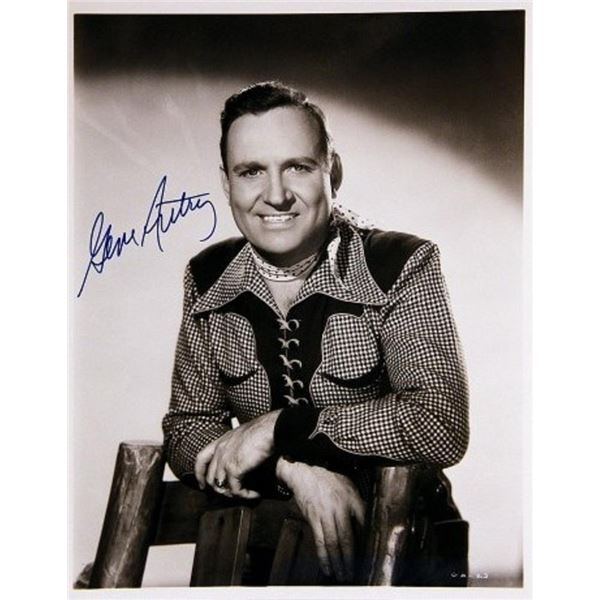 Gene Autry signed portrait photo