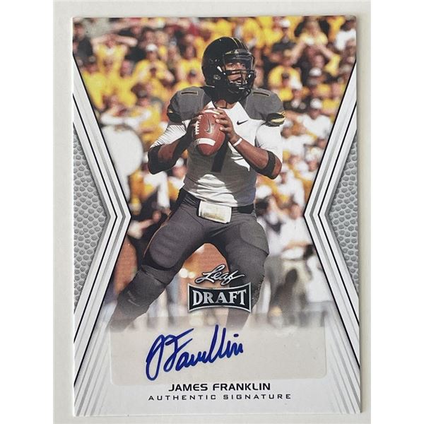 Missouri Tigers James Franklin 2014 Leaf Draft signed trading card