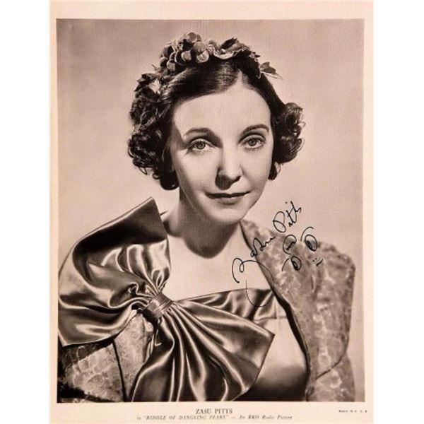 ZaSu Pitts signed portrait photo
