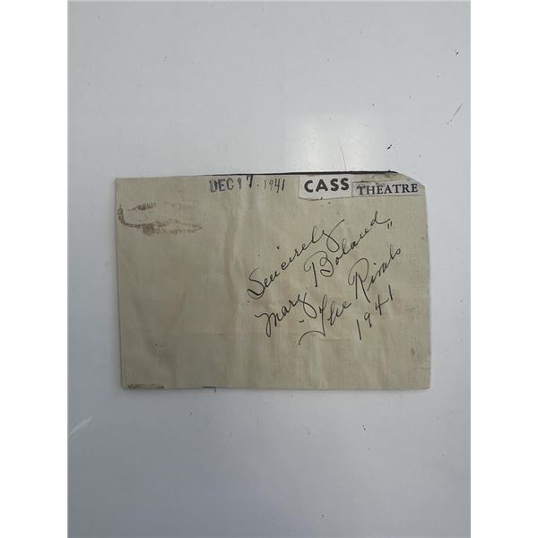 The Rivals actress Mary Boland original signature