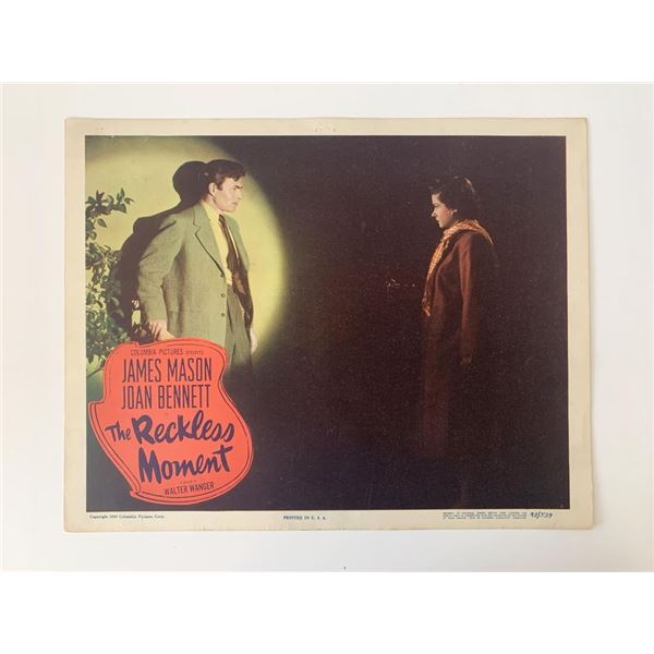 The Reckless Moment original 1949 vintage lobby card
