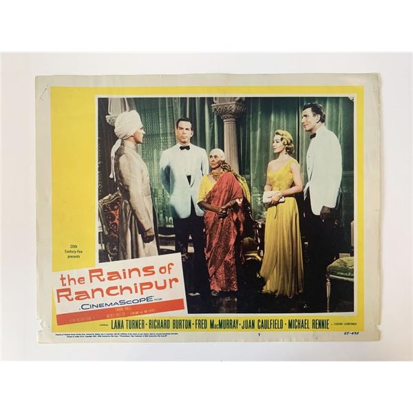 The Rains of Ranchipur original 1955 vintage lobby card