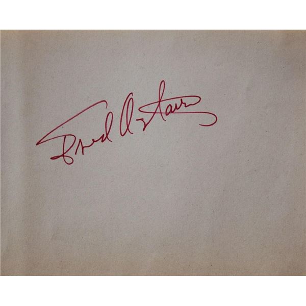 Fred Astaire signature slip