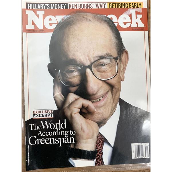 Newsweek Magazine 2007 FED Chairman Alan Issue