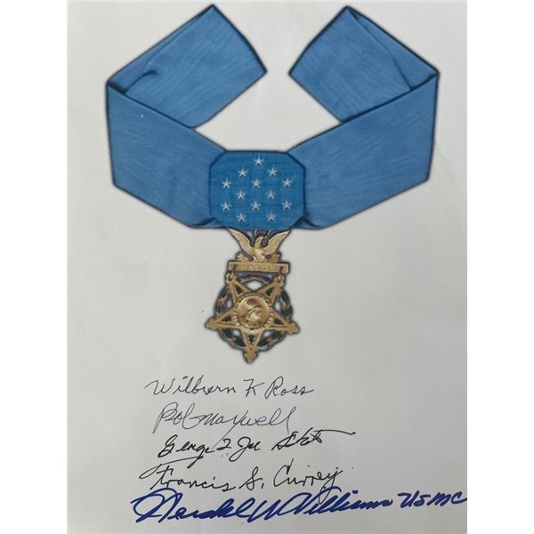 Medal of Honor recipients signed photo
