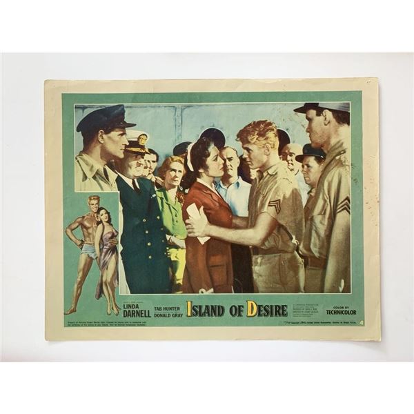 Island of Desire original 1952 vintage lobby card