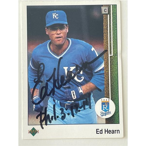Kansas City Royals Ed Hearn signed  1989 Upper Deck #42 trading card