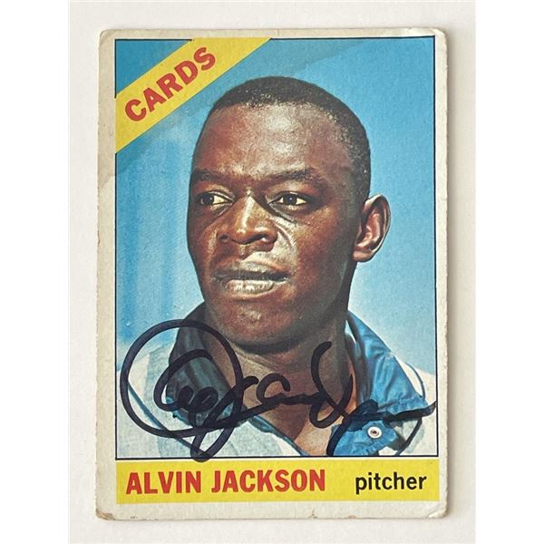 St. Louis Cardinals Alvin Jackson signed 1966 Topps #206 trading card