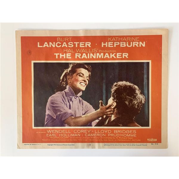 The Rainmaker original 1956 vintage lobby card