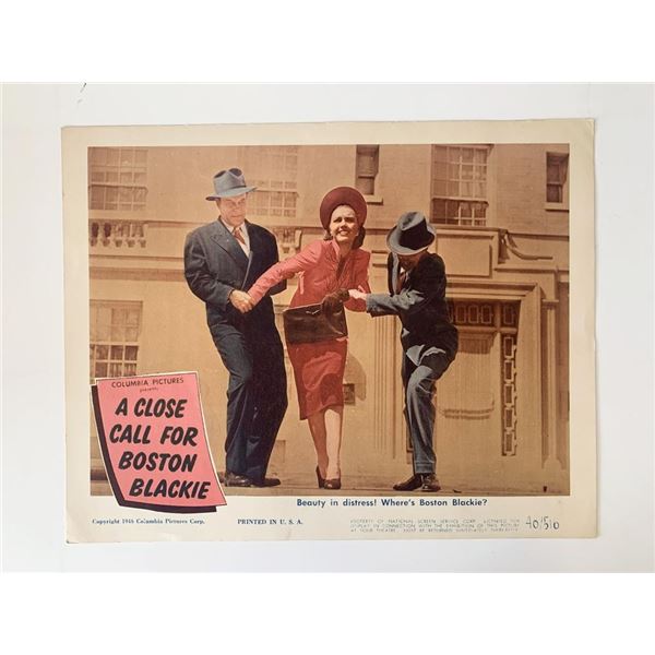 A Close Call for Boston Blackie original 1946 vintage lobby card
