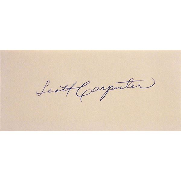 Astronaut Scott Carpenter signature slip