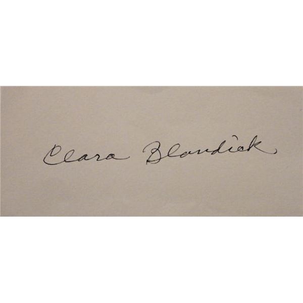 Wizard of Oz Clara Blandick signature slip