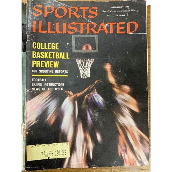 Sports Illustrated Magazine 1959 College Basketball Preview Issue