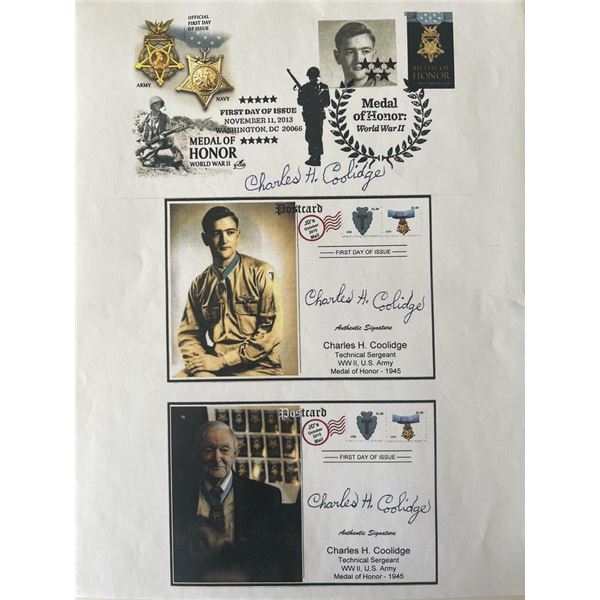 Medal of Honor Charles H. Coolidge signed photo