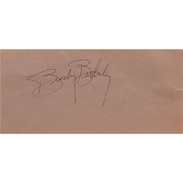 Busby Berkeley signature slip