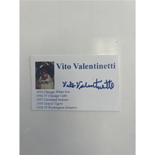 MLB Vito Valentinetti original signature