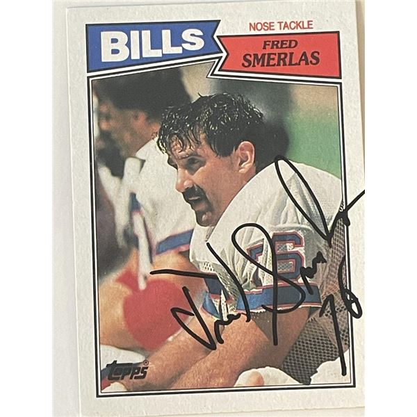 Buffalo Bills Fred Smerlas signed 1987 Topps #368 trading card