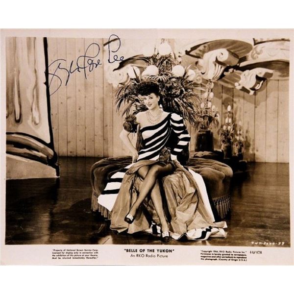 Gypsy Rose Lee signed movie still photo