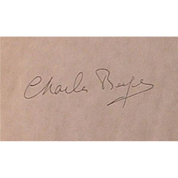 Charles Boyer signature slip